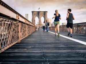 Running on Brooklyn Bridge