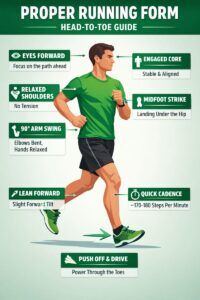 ChatGPT - Proper running form infographic