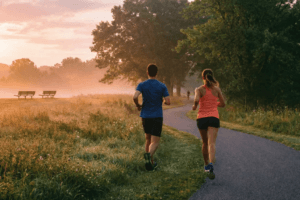 ChatGPT Runners In Morning Mist